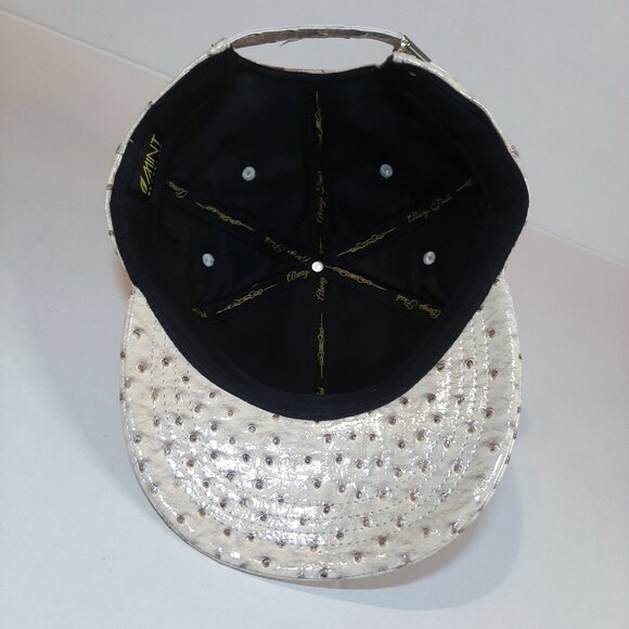 rare Mint SF Japan x Filthy Dripped faux Ostrich skin hat adjustable Brass plate - Picture 8 of 11